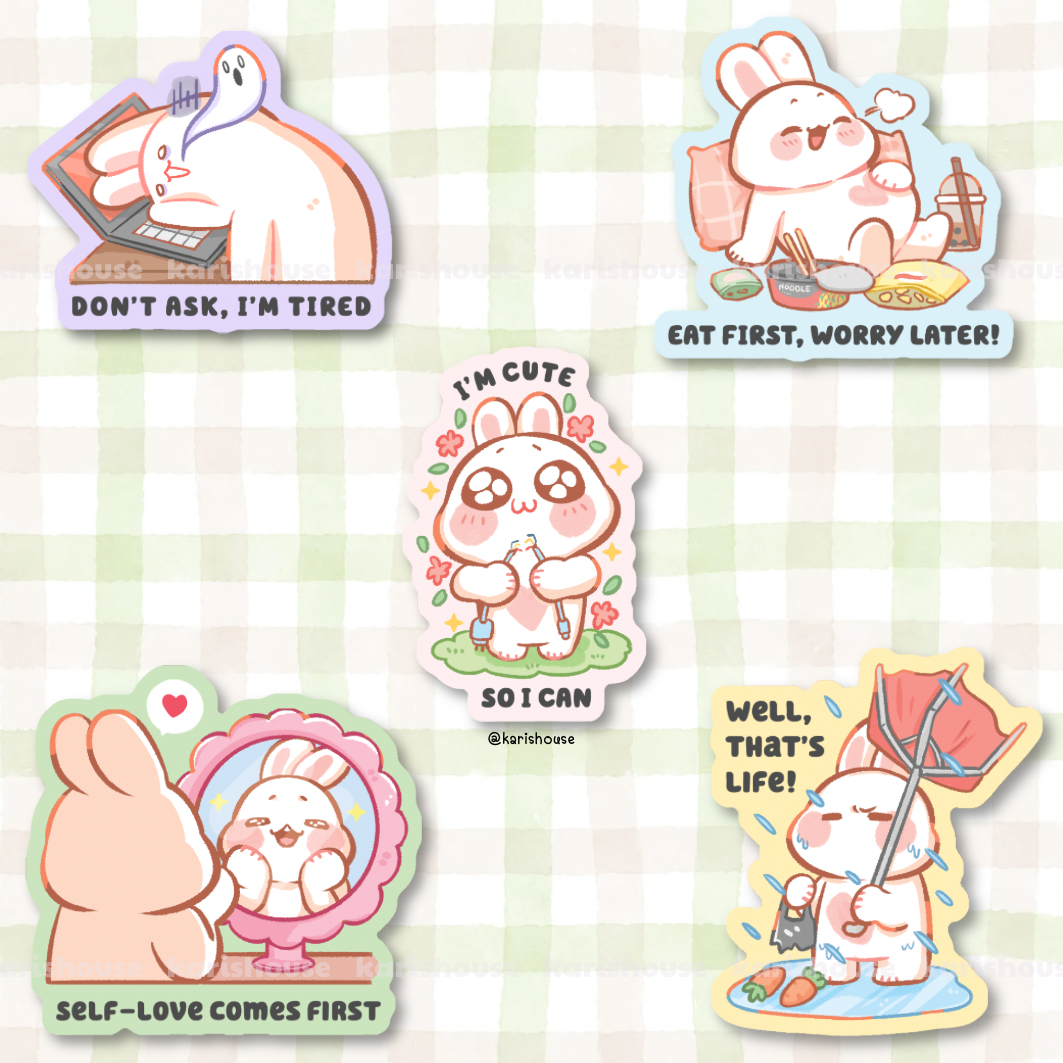 Bunny Soft Chaos Collection Sticker Die Cut