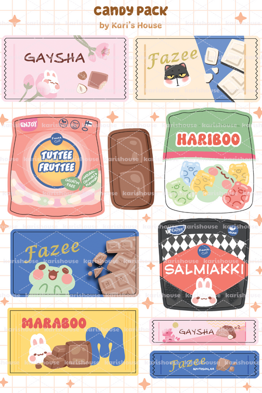 Candy Pack Sticker Sheet