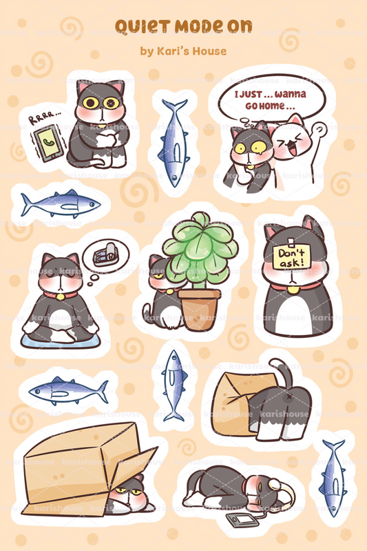 Quiet Mode On Sticker Sheet