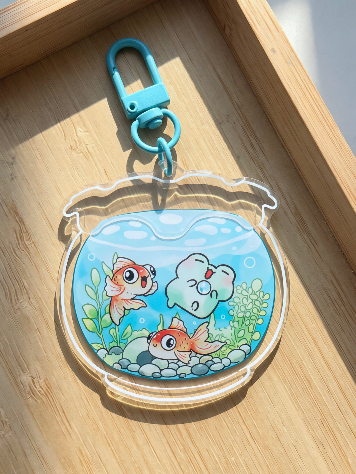 Aquarium Acrylic Expoxy Keychain