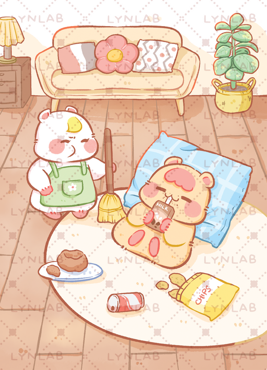 Lazy Day Postcard - LynLab