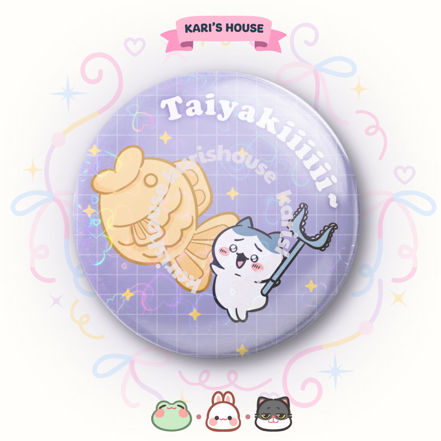 Hachiware Taiyaki Badge/Button Pin
