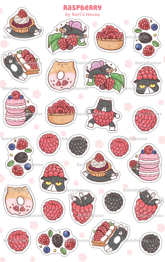 Rasberry Sticker Sheet