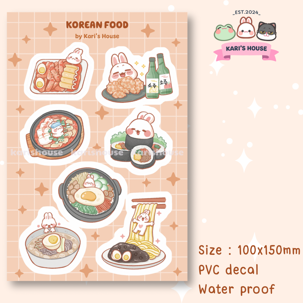 Korean Food Sticker Sheet