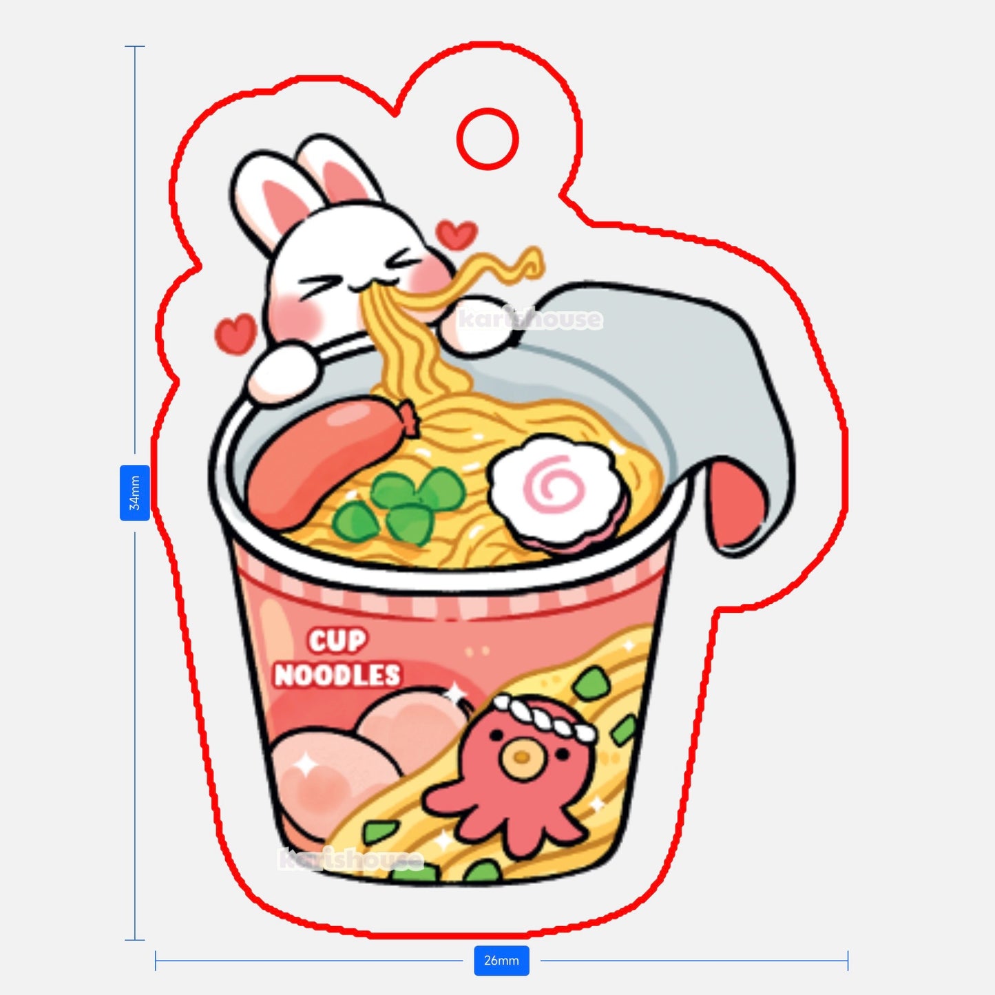 Cup Noodles Phone Charm