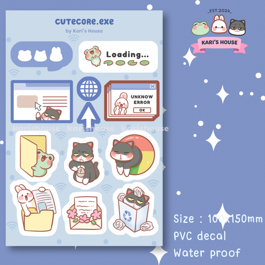 Cutecore.exe Sticker Sheet