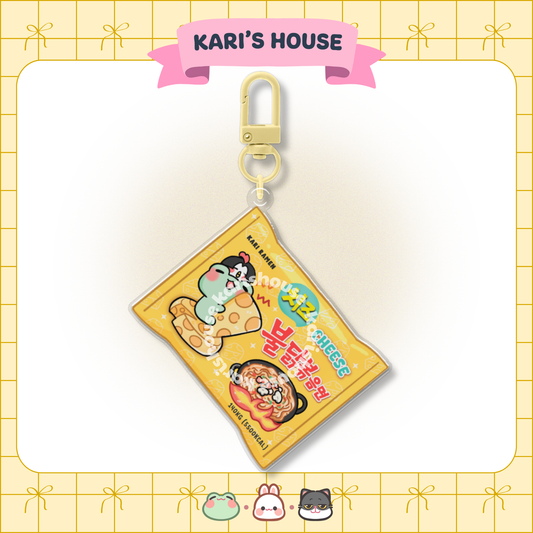Yellow Spicy Noodle Acrylic Epoxy Keychain