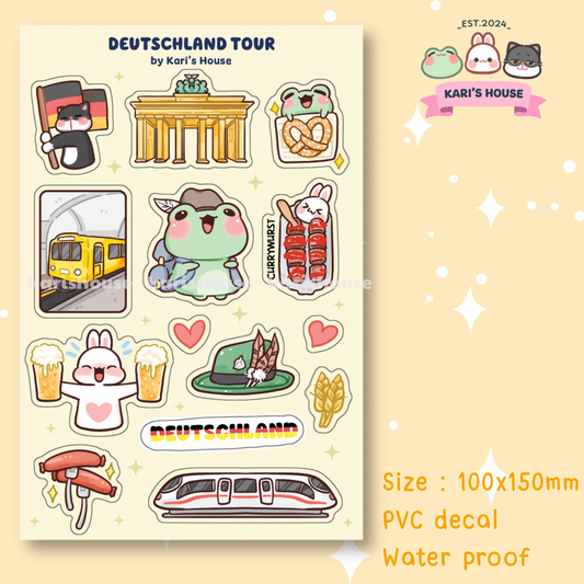 Deutschland Tour Sticker Sheet