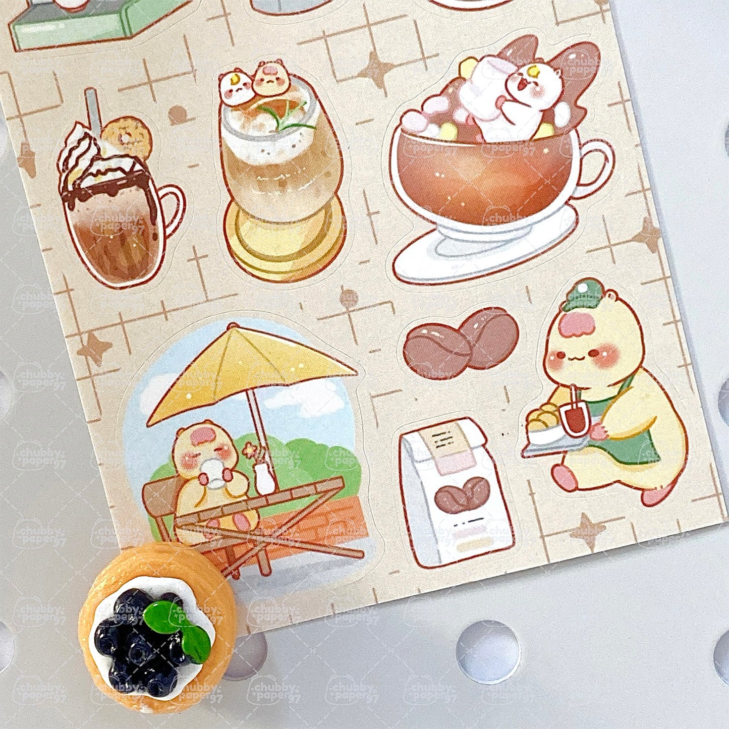 Coffee Time Sticker Sheet - Chubby