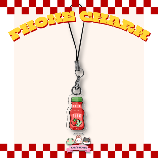 Ketchup Flex Phone Charm