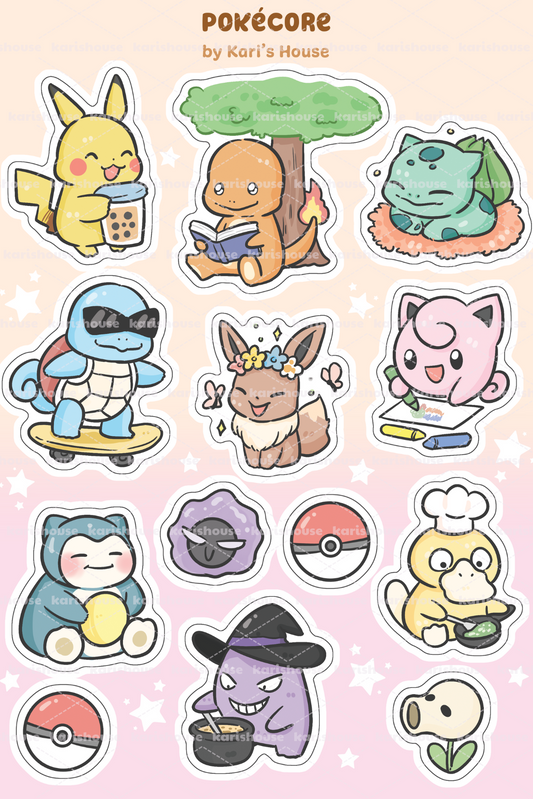 Pokecore Sticker Sheet