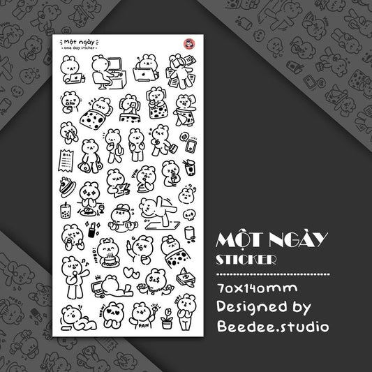 One Day Sticker Sheet - Bee Dee Studio