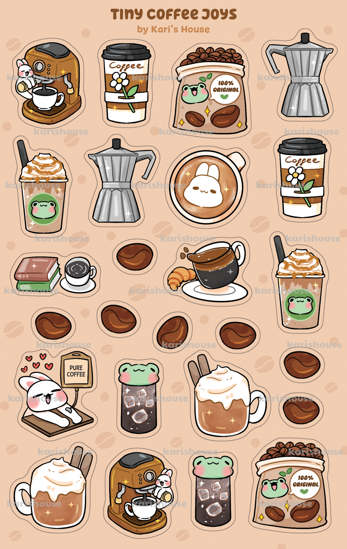 Tiny Coffee Joys Sticker Sheet