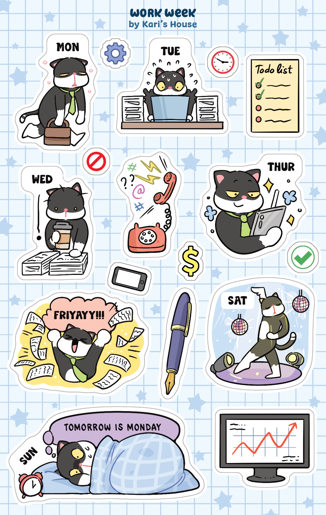 Work Week Sticker Sheet