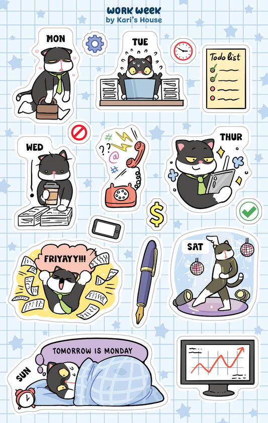 Work Week Sticker Sheet