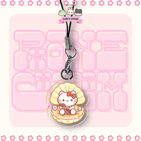 Shell Hello Kitty Phone Charm