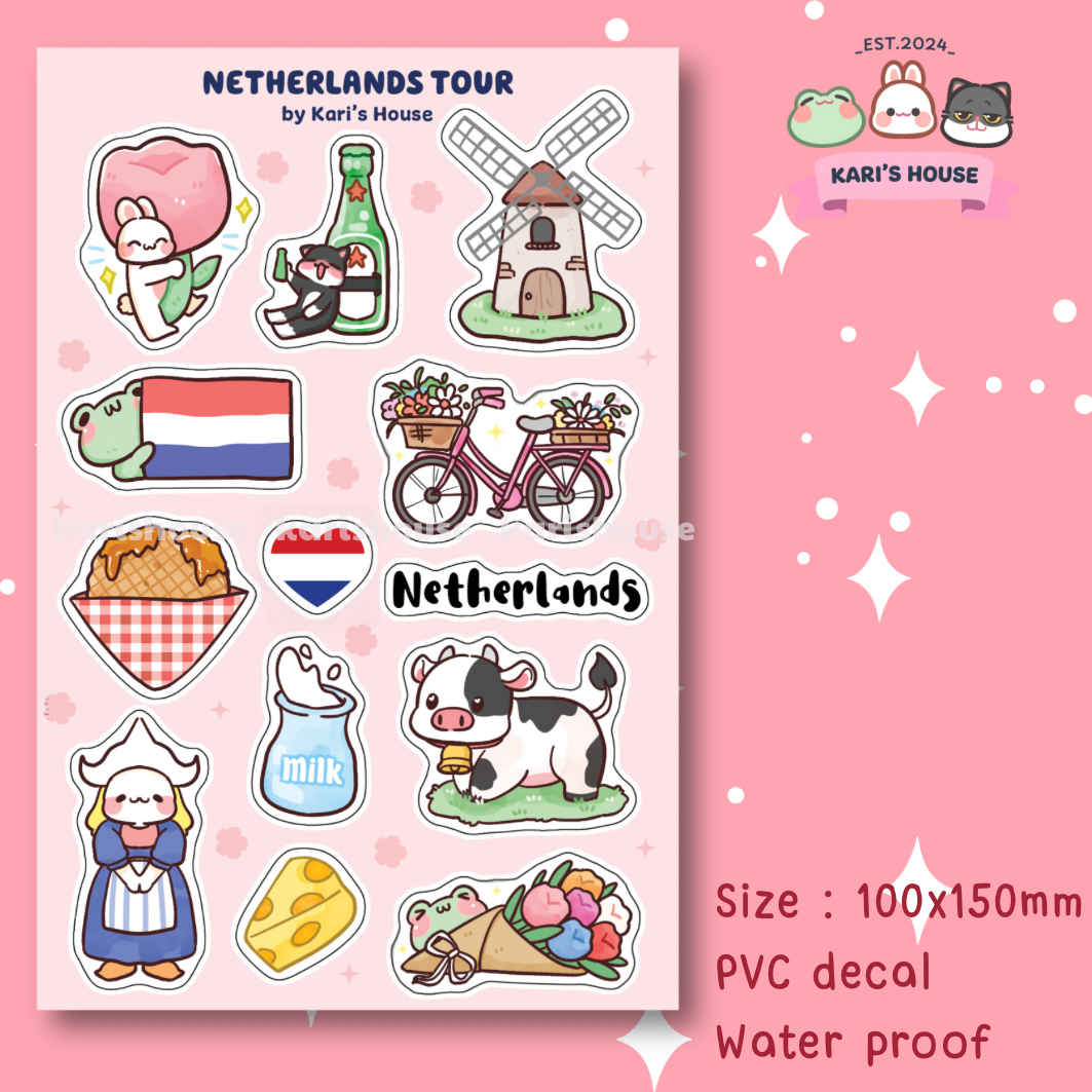 Netherlands Tour Sticker Sheet