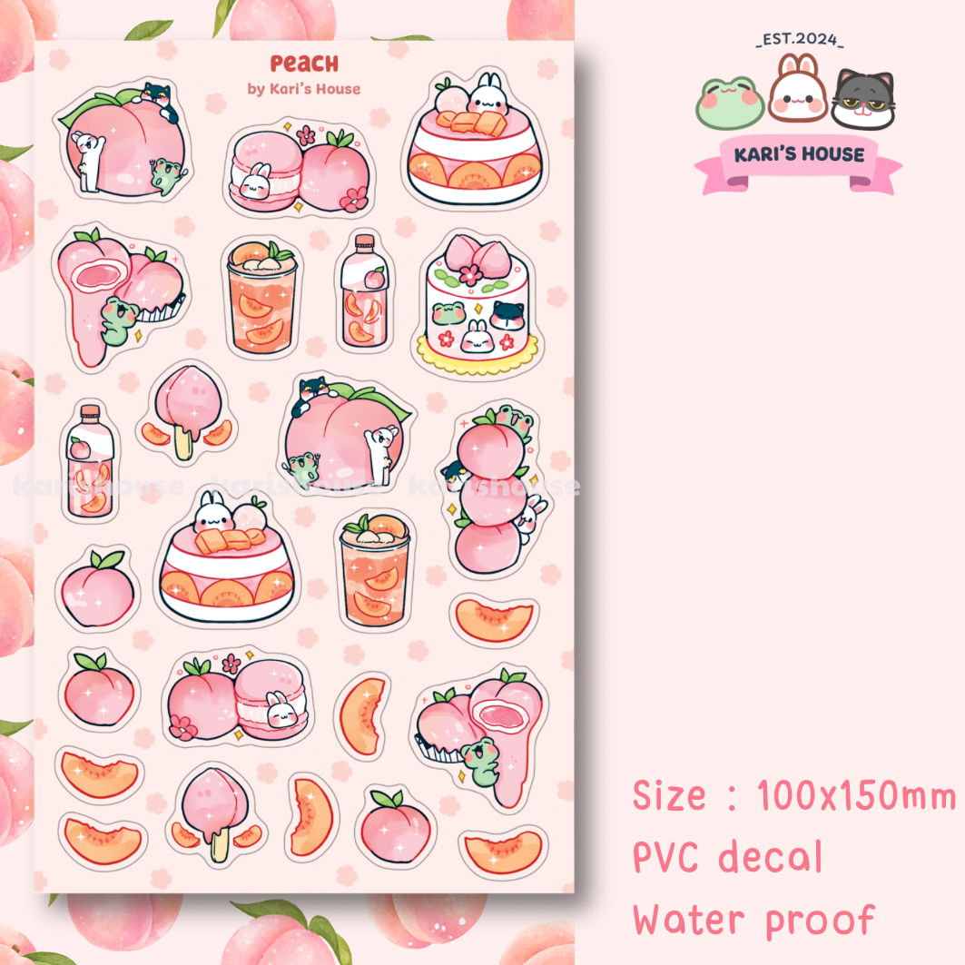 Peach Sticker Sheet