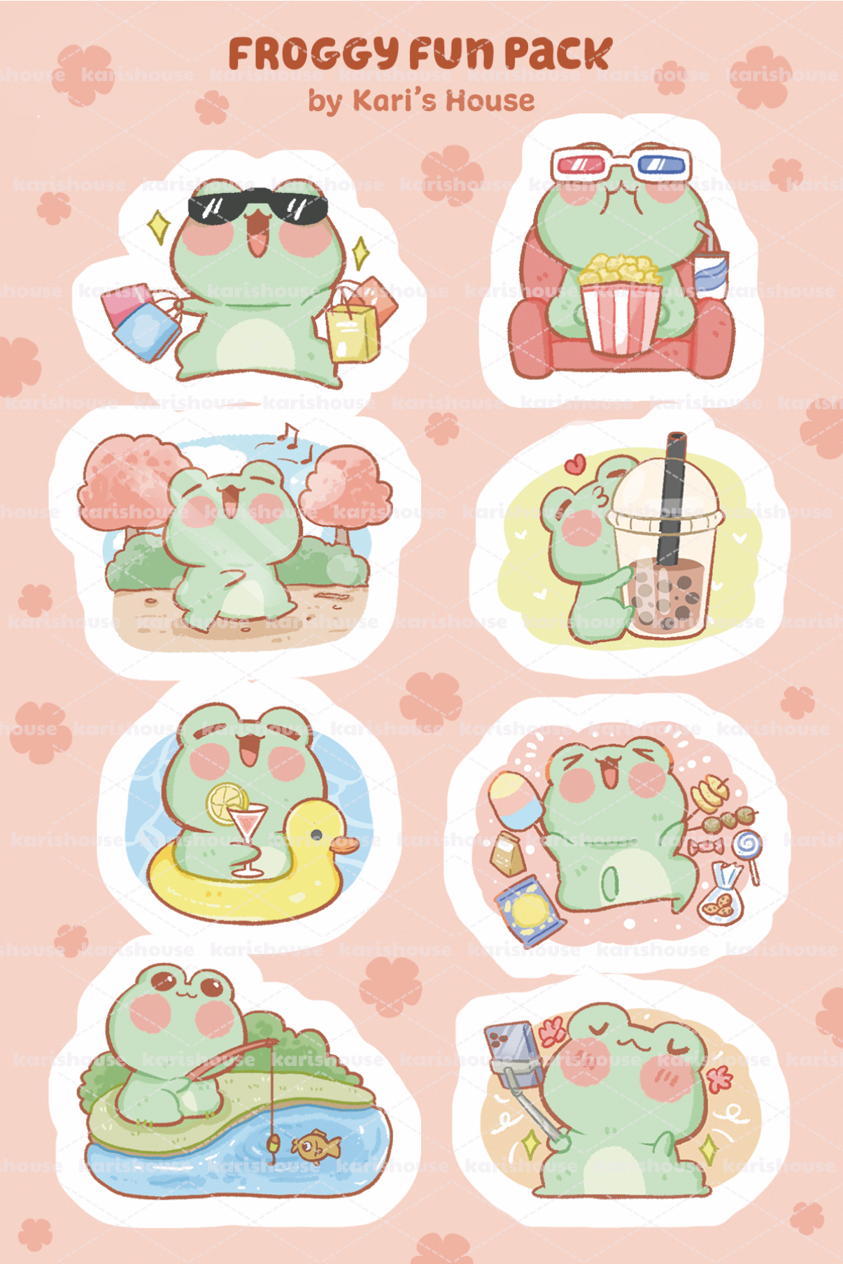 Froggy Fun Pack Sticker Sheet