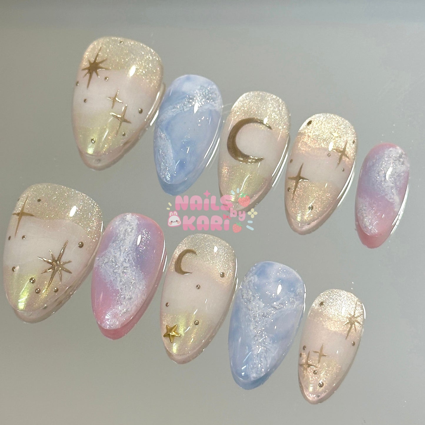 Golden Sky Press-On Nail