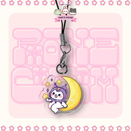 Moon Kuromi Phone Charm