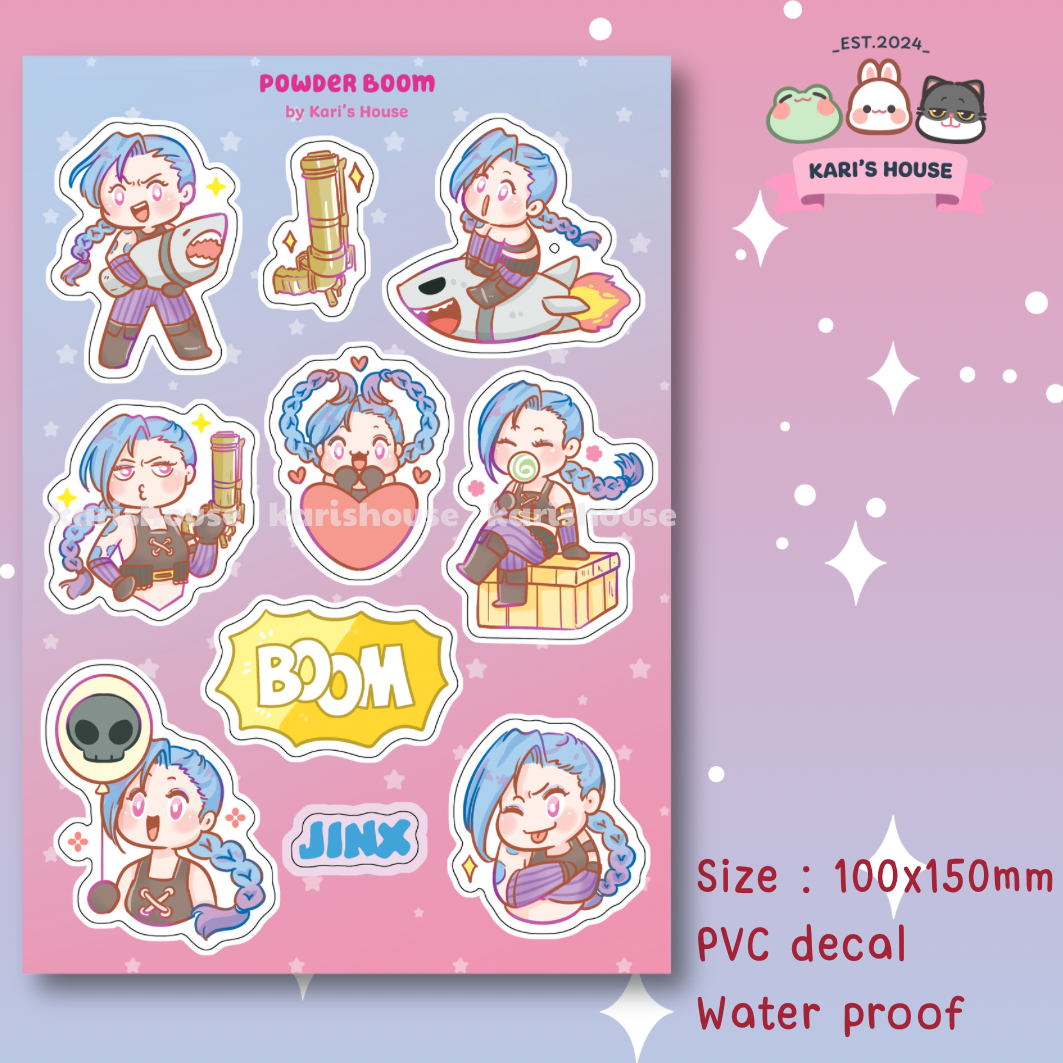 Powder Boom Sticker Sheet