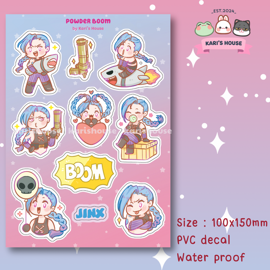 Powder Boom Sticker Sheet