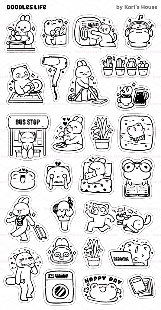 Doodles Life Sticker Sheet