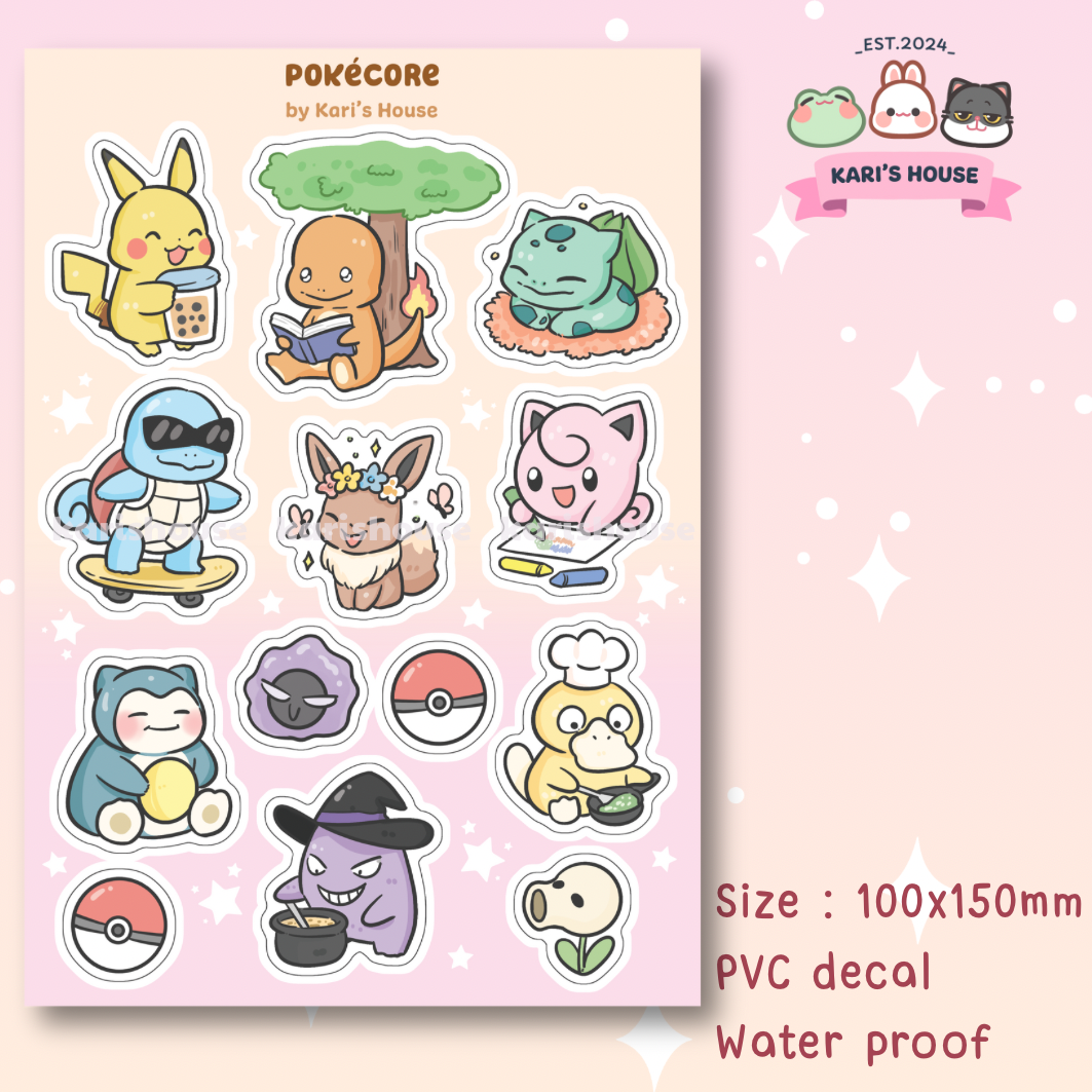 Pokecore Sticker Sheet