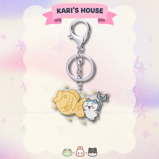 Hachiware Taiyaki Acrylic Epoxy Keychain