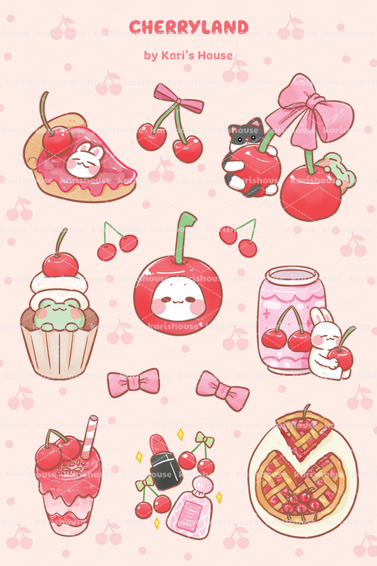 Cherryland Sticker Sheet