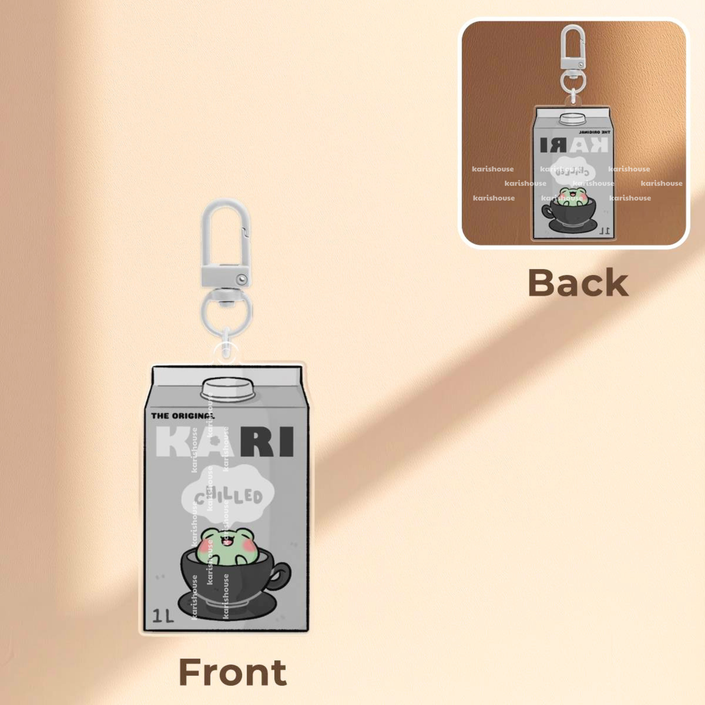 Oat Chilled Acrylic Epoxy Keychain