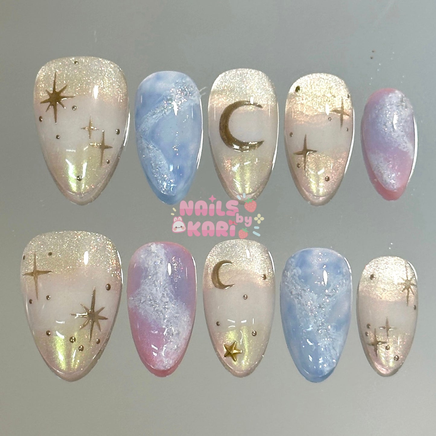 Golden Sky Press-On Nail