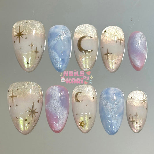 Golden Sky Press-On Nail