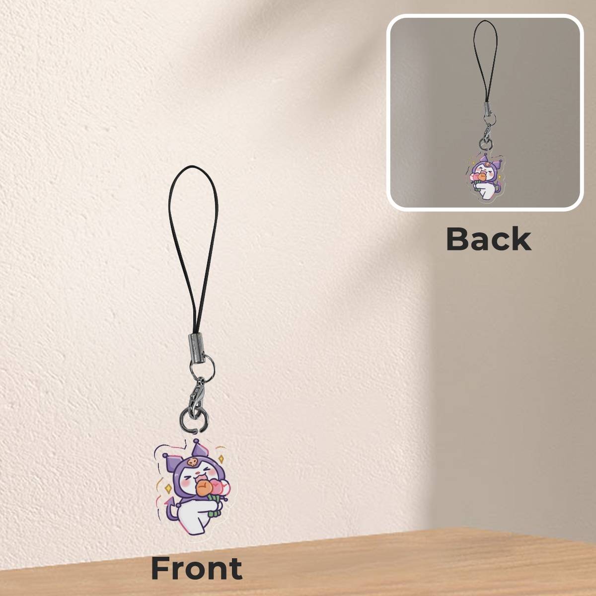 Flowers Kuromi Phone Charm