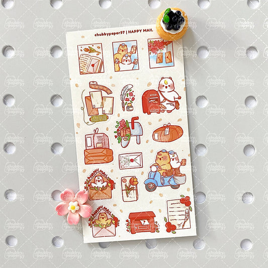 Happy Mail Sticker Sheet - Chubby