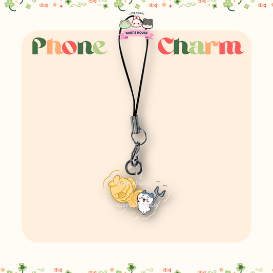 Hachiware Taiyaki Phone Charm