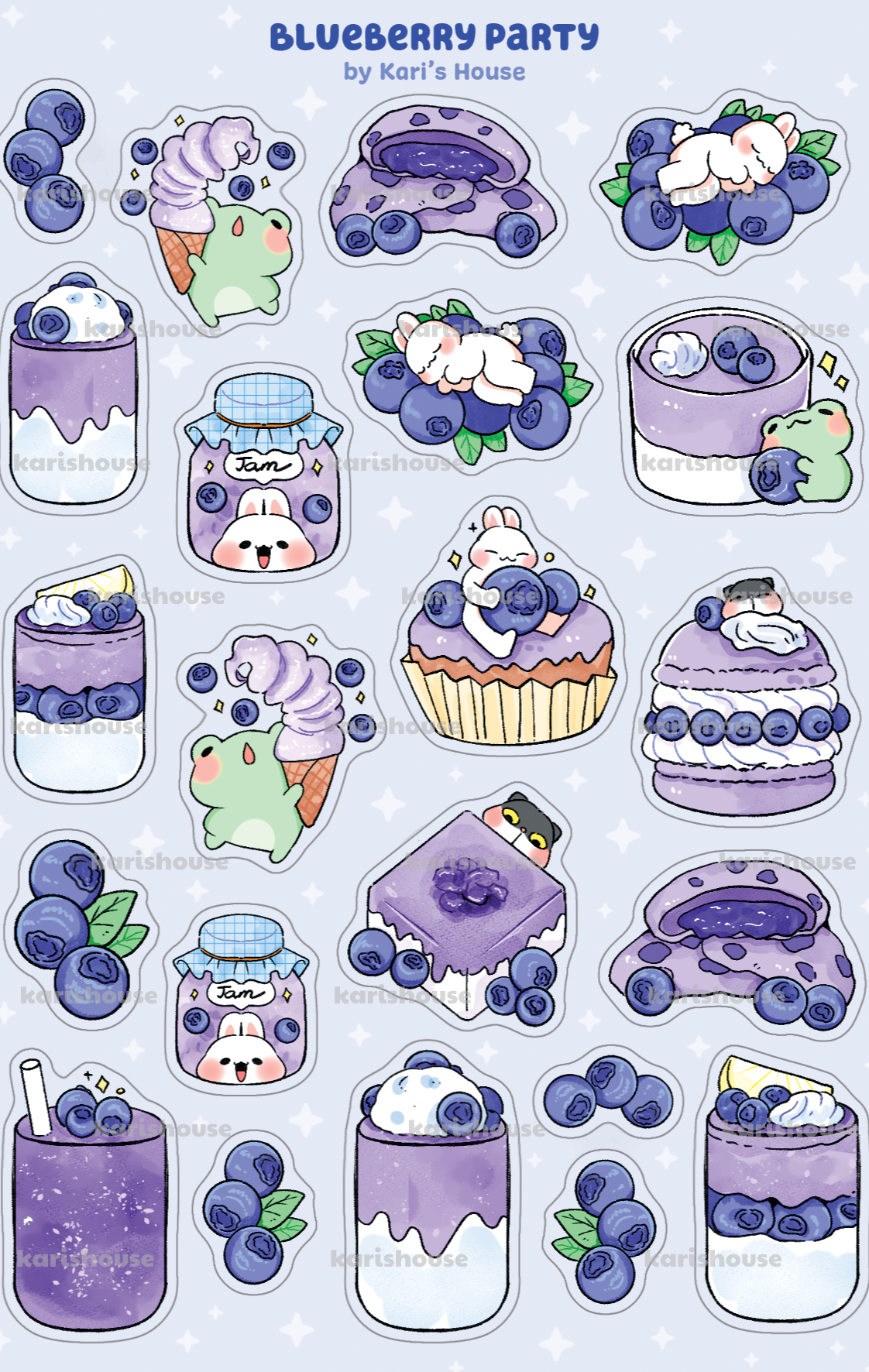 Blueberries Sticker Sheet
