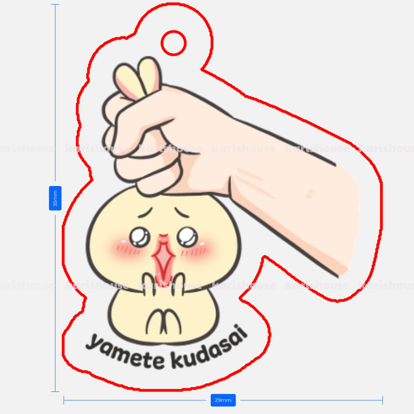 Usagi Yamete Phone Charm