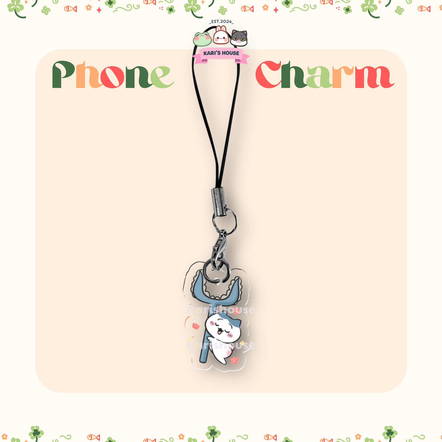 Hachiware Dance Phone Charm