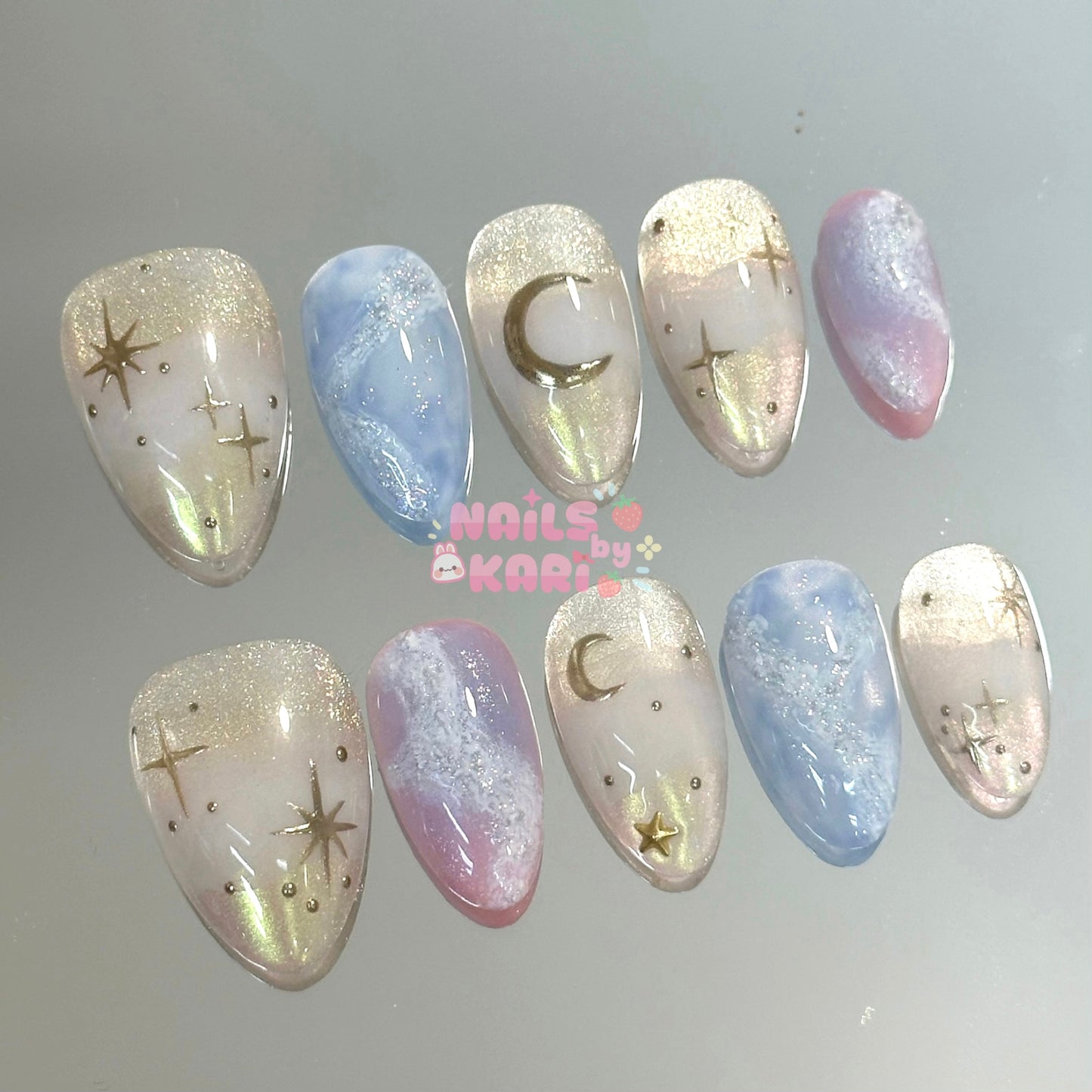 Golden Sky Press-On Nail