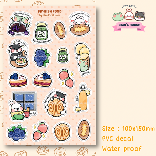 Finnish Food Sticker Sheet