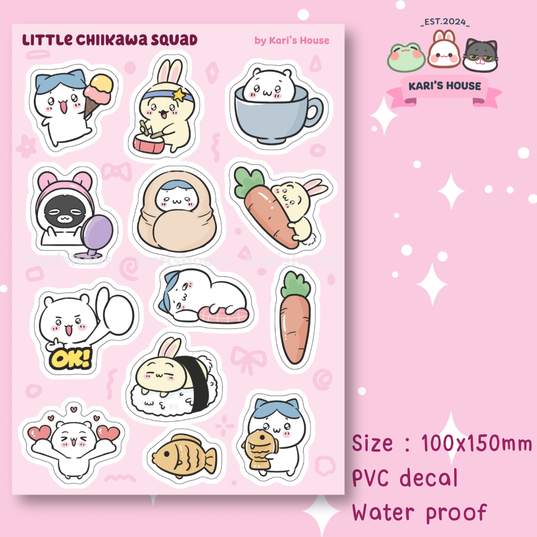 Little Chiikawa Squad Sticker Sheet