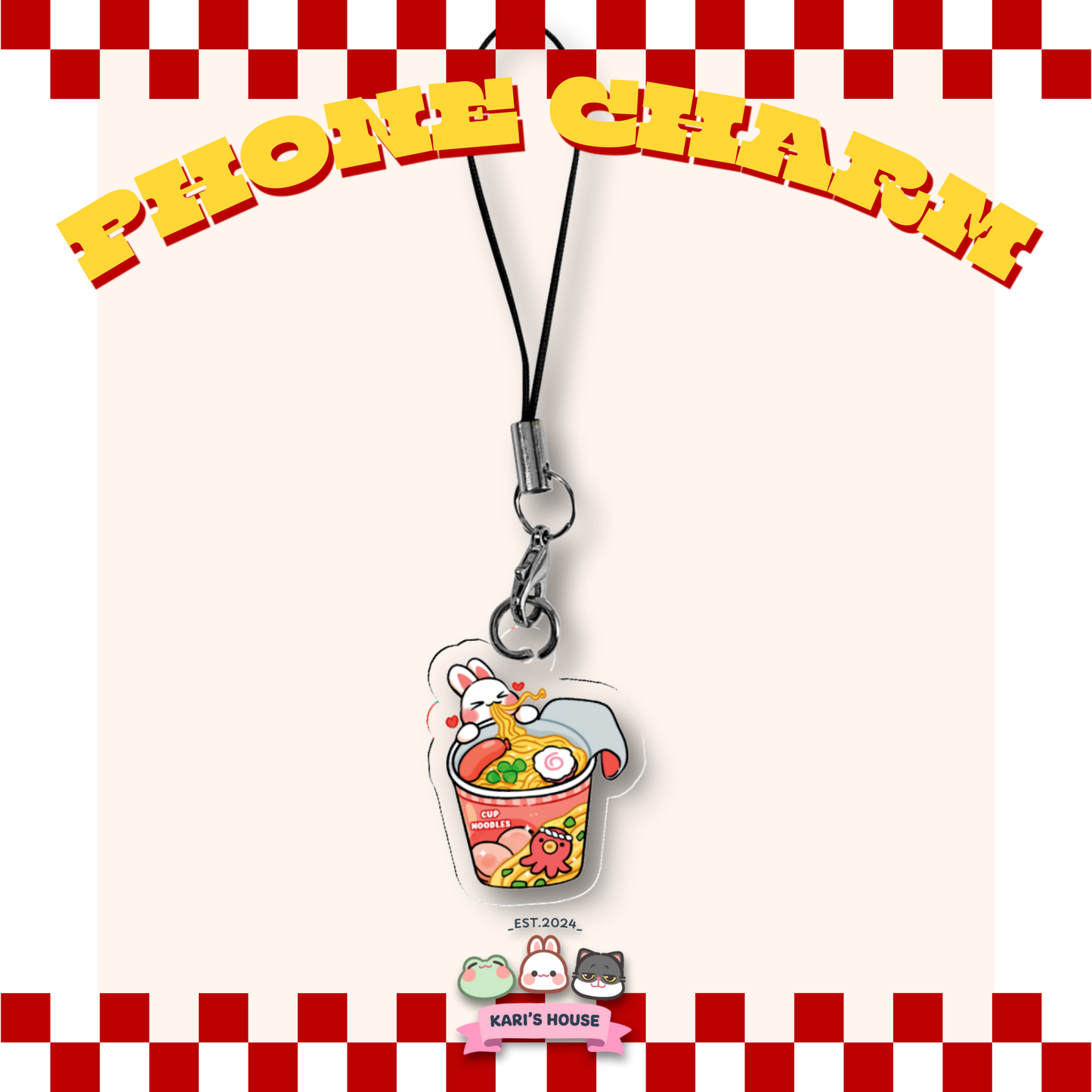 Cup Noodles Phone Charm