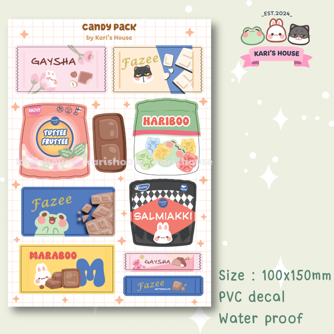 Candy Pack Sticker Sheet