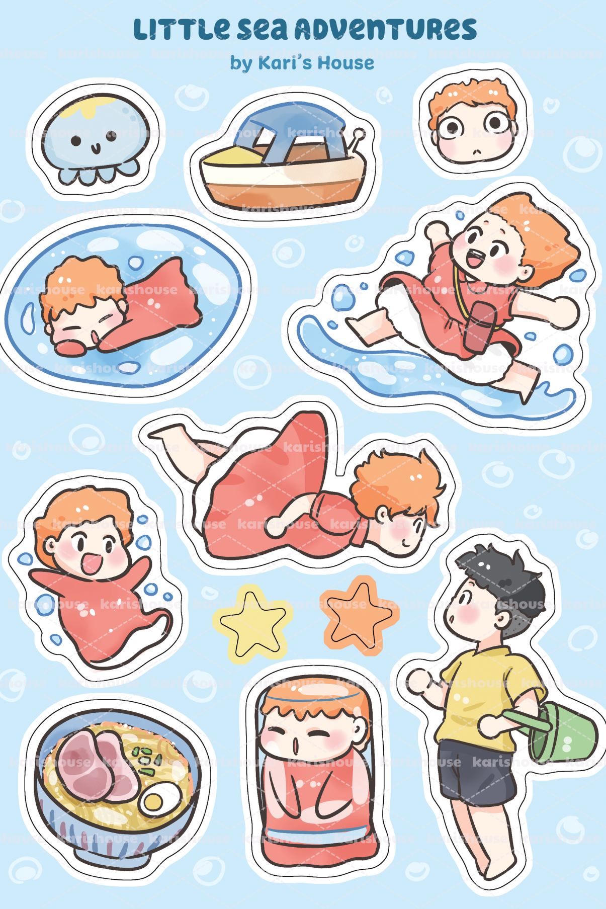 Little Sea Adventures Sticker Sheet