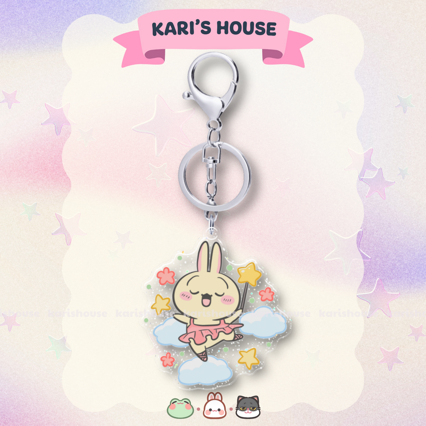 Usagi Fairy Acrylic Epoxy Keychain