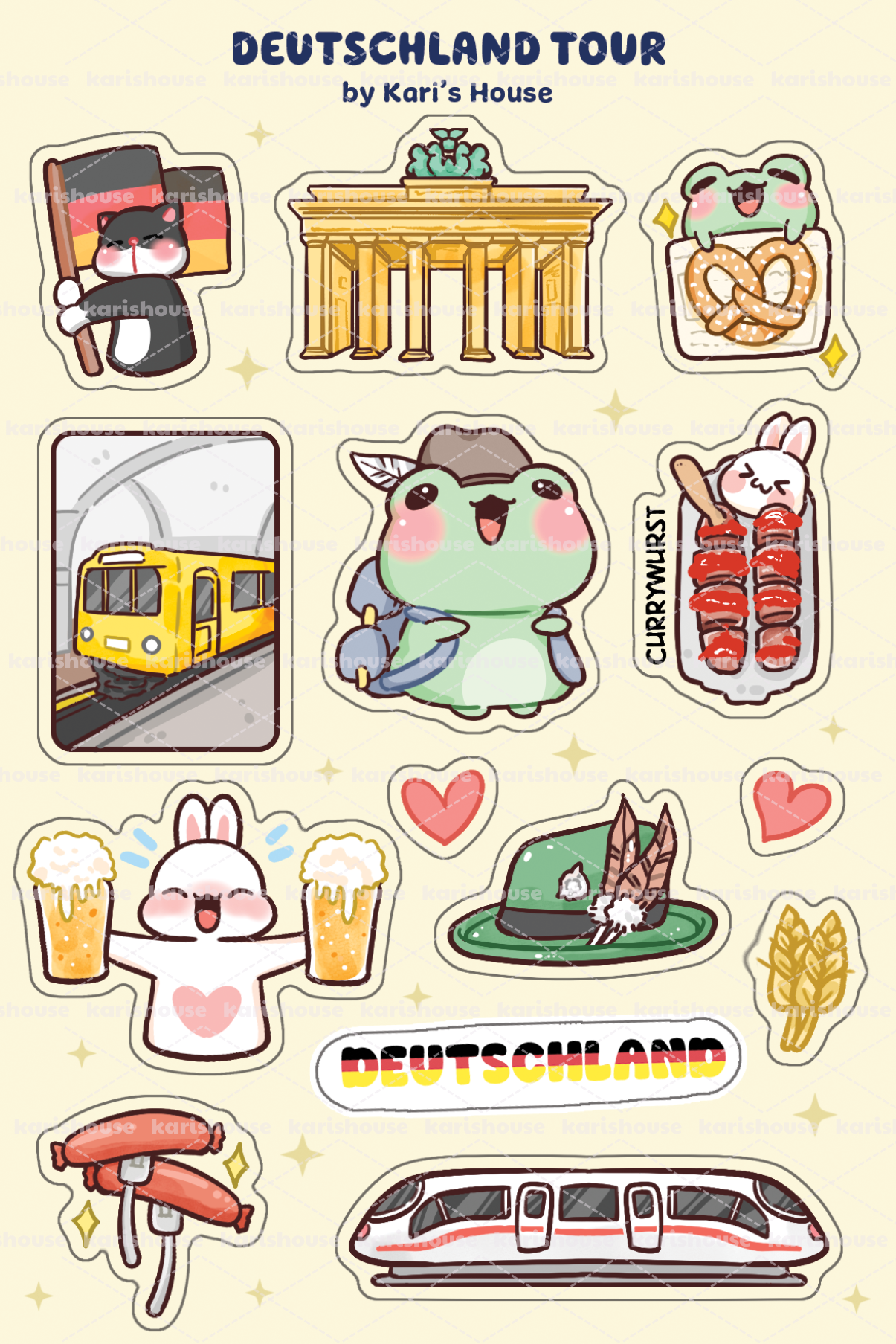 Deutschland Tour Sticker Sheet