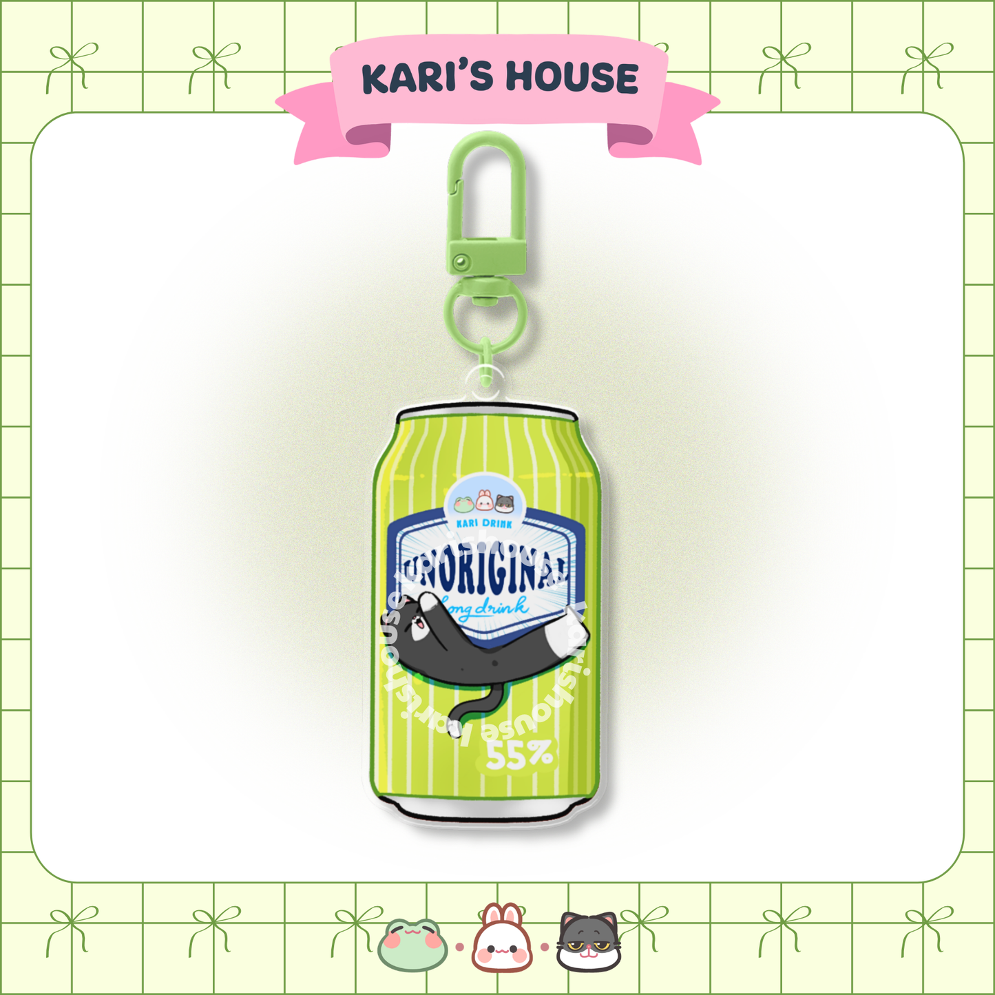 Unoriginal Green Drink Acrylic Epoxy Keychain