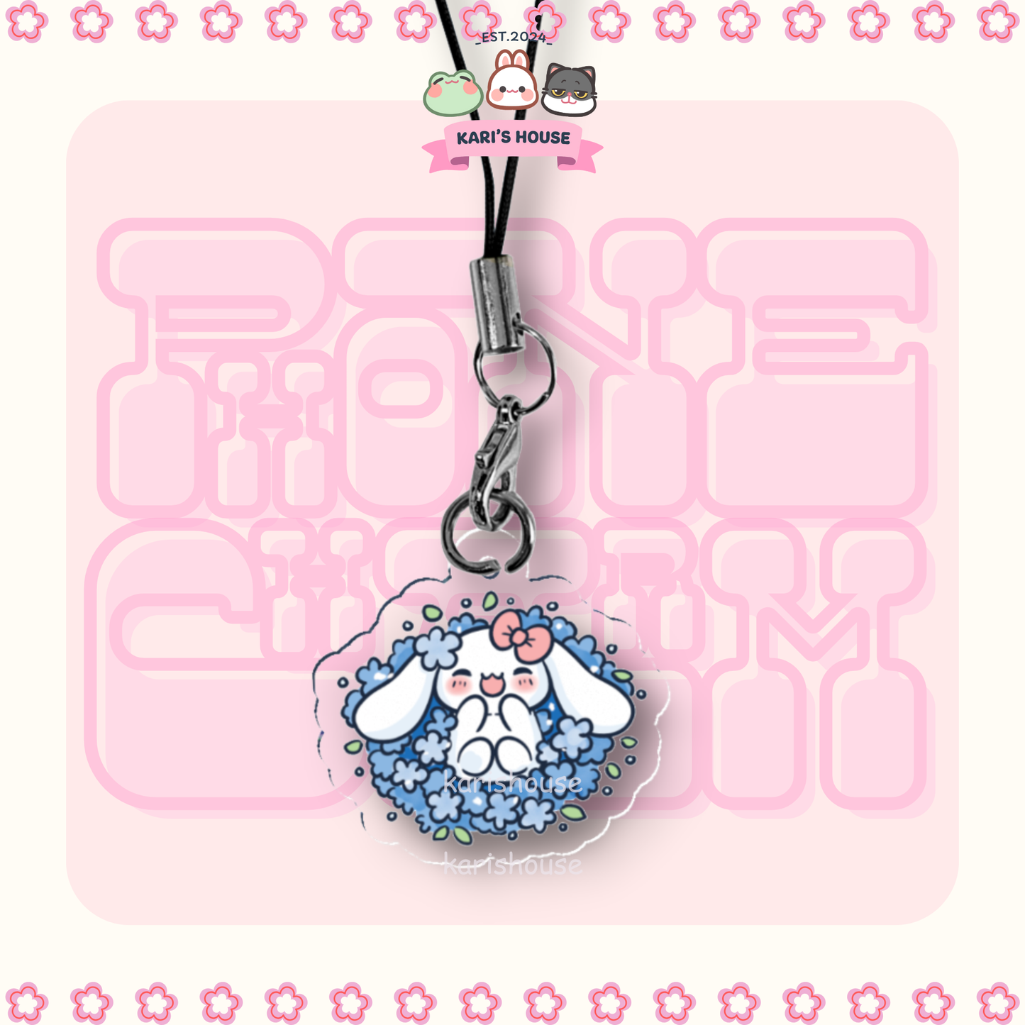 Flower Cinnamoroll Phone Charm